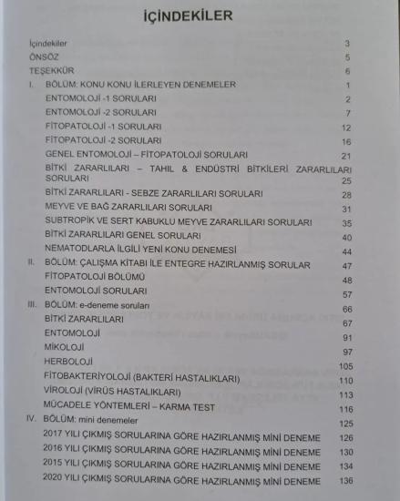 BİTKİ KORUMA ÜRÜNLERİ BAYİLİK SINAVI SORU BANKASI